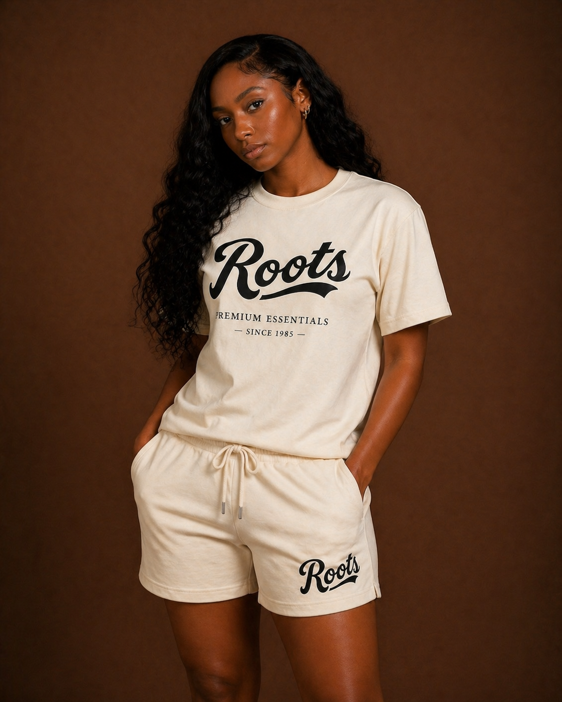 Roots Premium Essentials T-Shirt (Cream)
