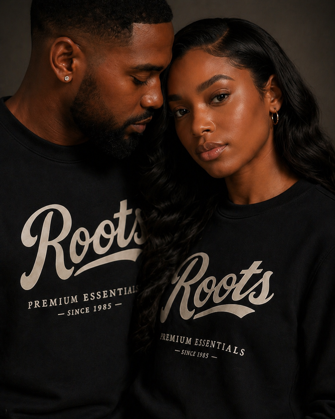 Roots Premium Essentials Crewneck Sweatshirt (Black)