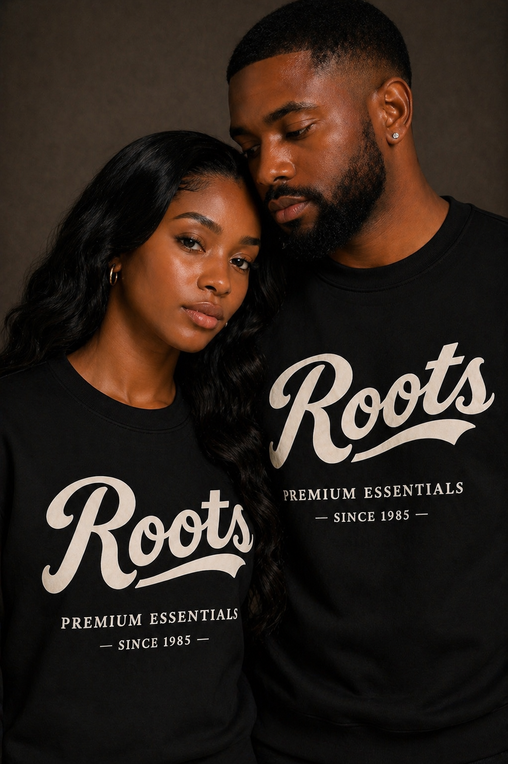 Roots Premium Essentials Crewneck Sweatshirt (Black)