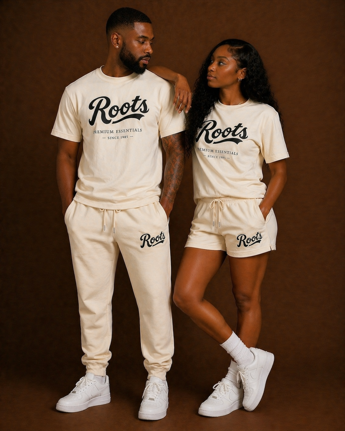 Roots Premium Essentials T-Shirt (Cream)