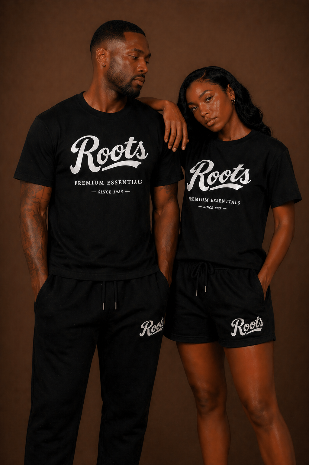 Roots Premium Essentials T-Shirt (Black)