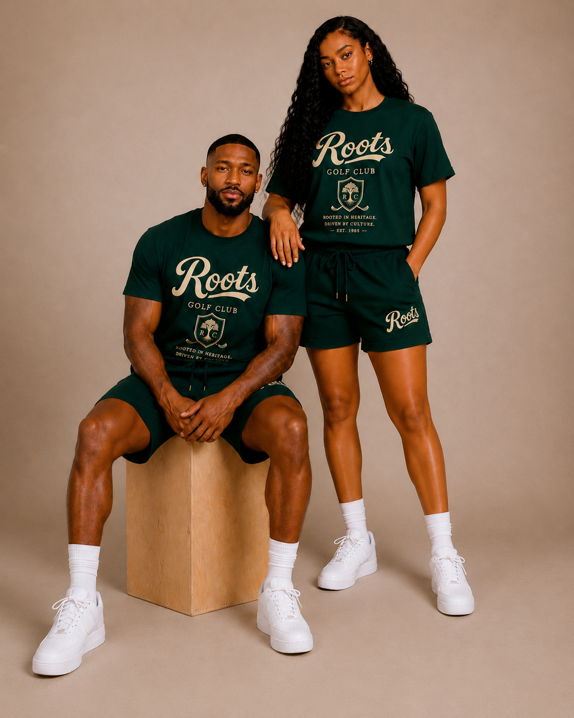 Roots Premium Essential Golf Club T-Shirt (Green)