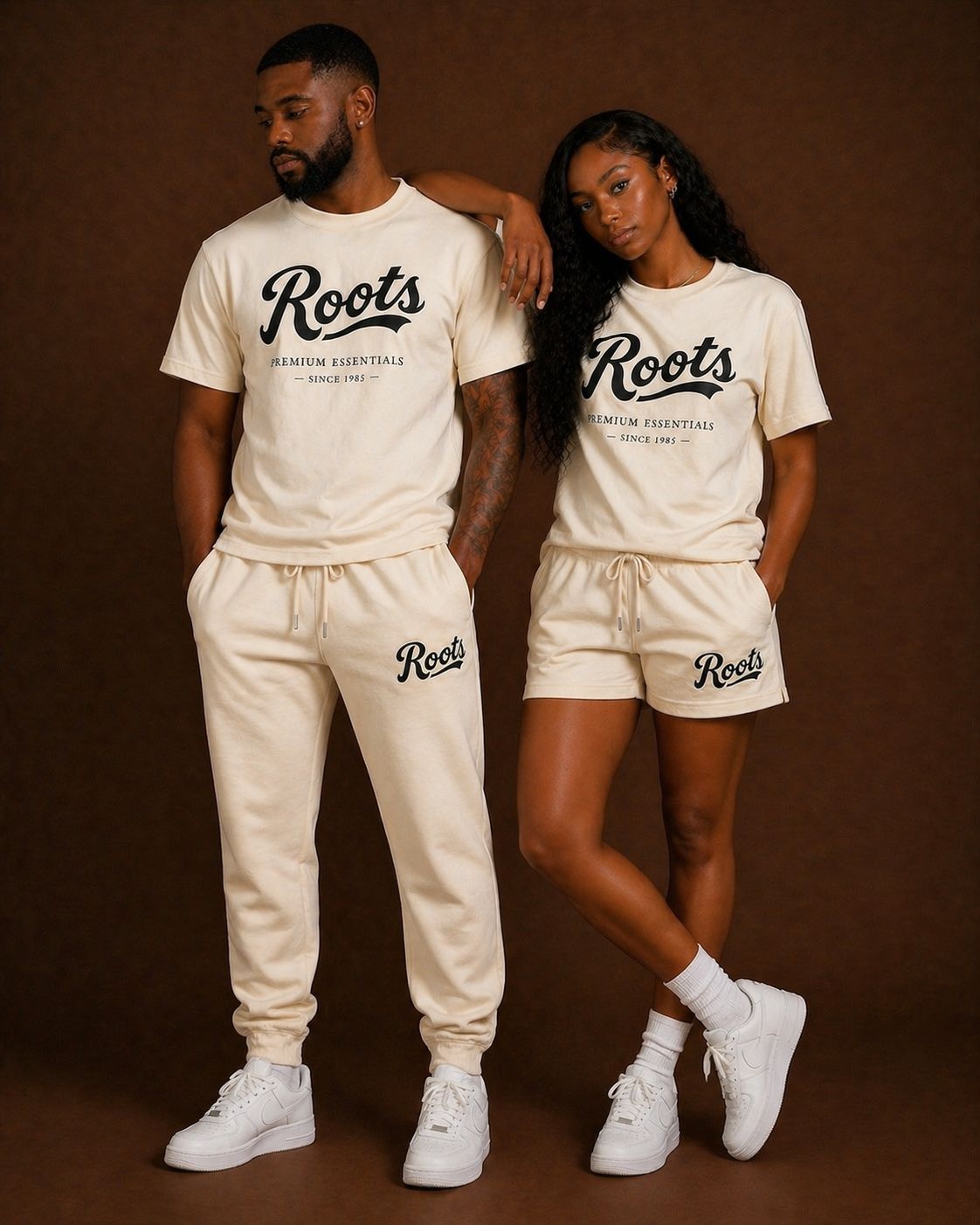 Roots Premium Essentials T-Shirt (Cream)