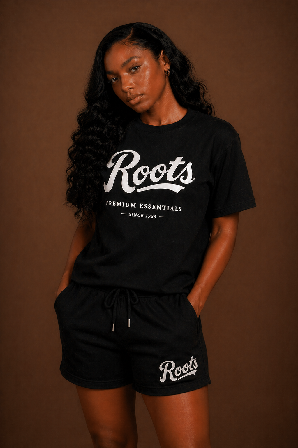 Roots Premium Essentials T-Shirt (Black)
