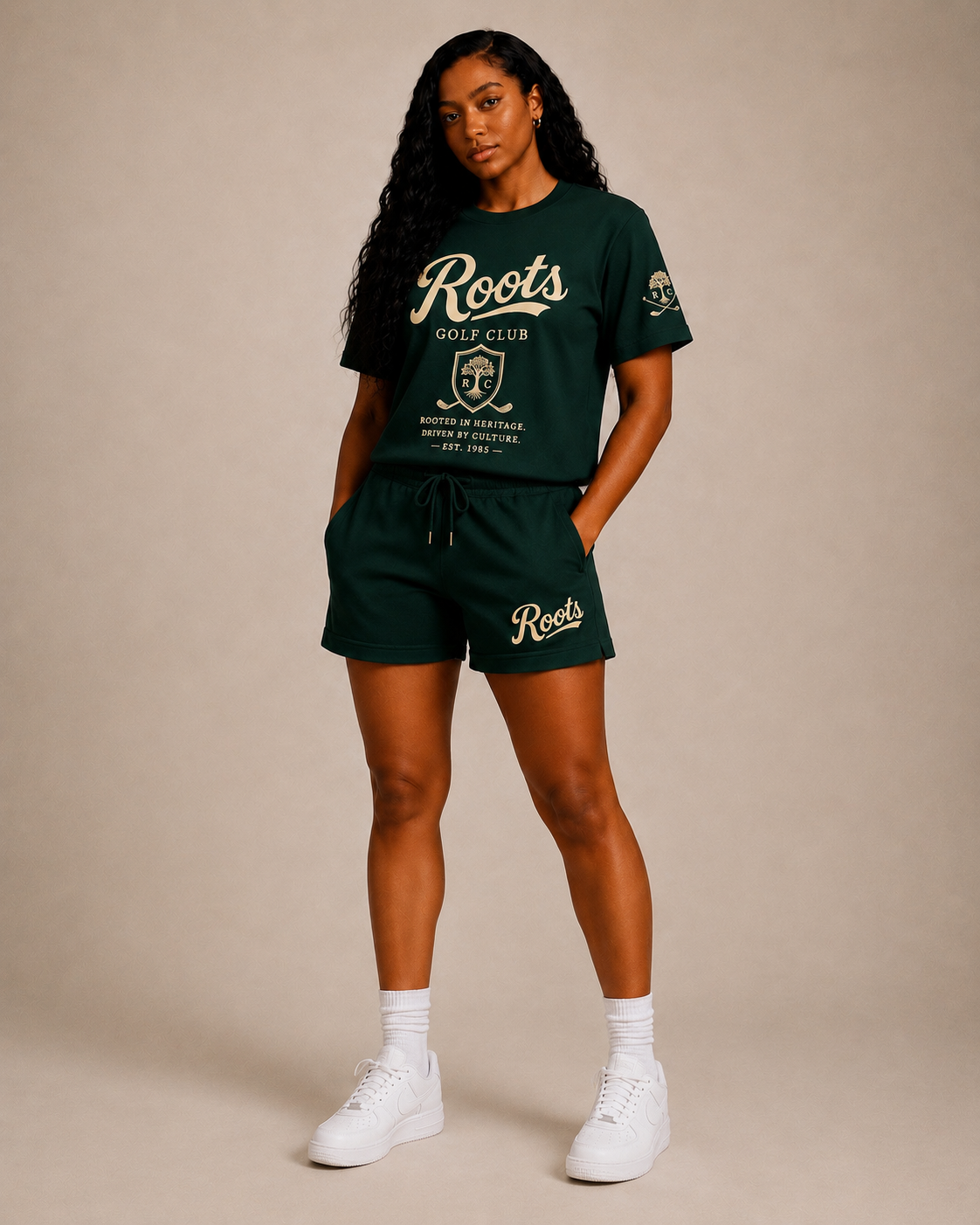 Roots Premium Essential Golf Club T-Shirt (Green)