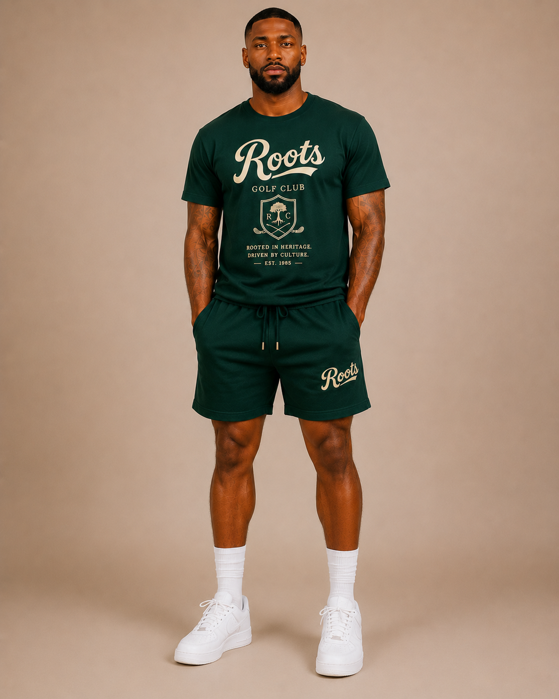 Roots Premium Essential Golf Club T-Shirt (Green)