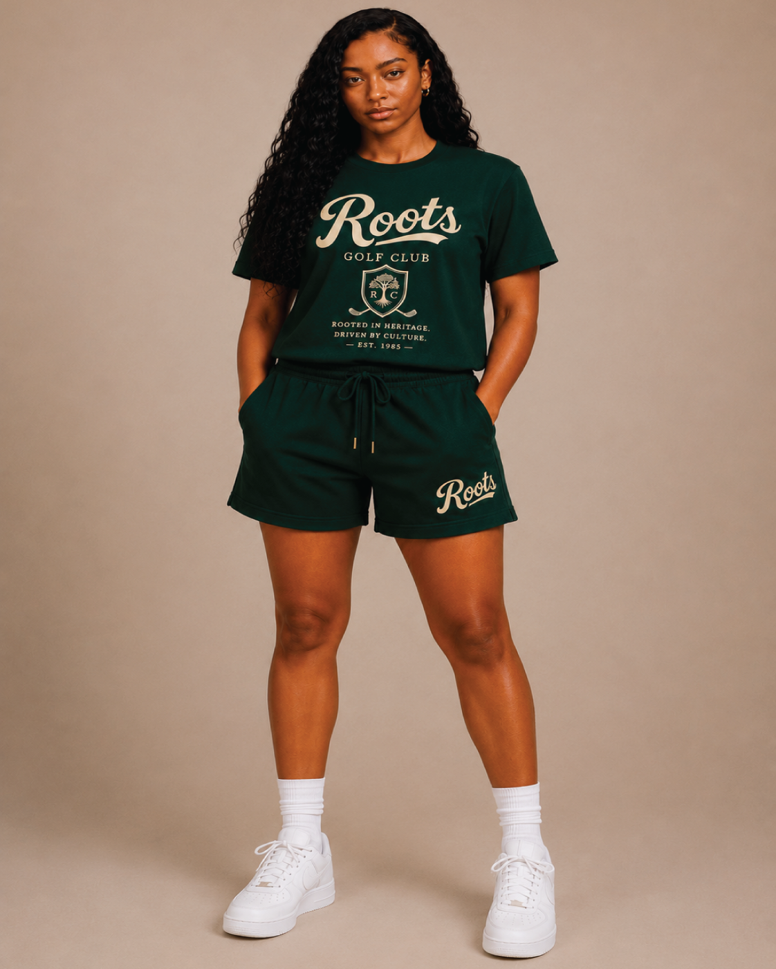 Roots Premium Essential Golf Club T-Shirt (Green)